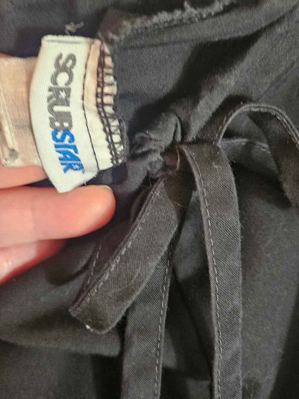 BLACK SCRUBSTAR 2XL DRAWSTRING PANTS